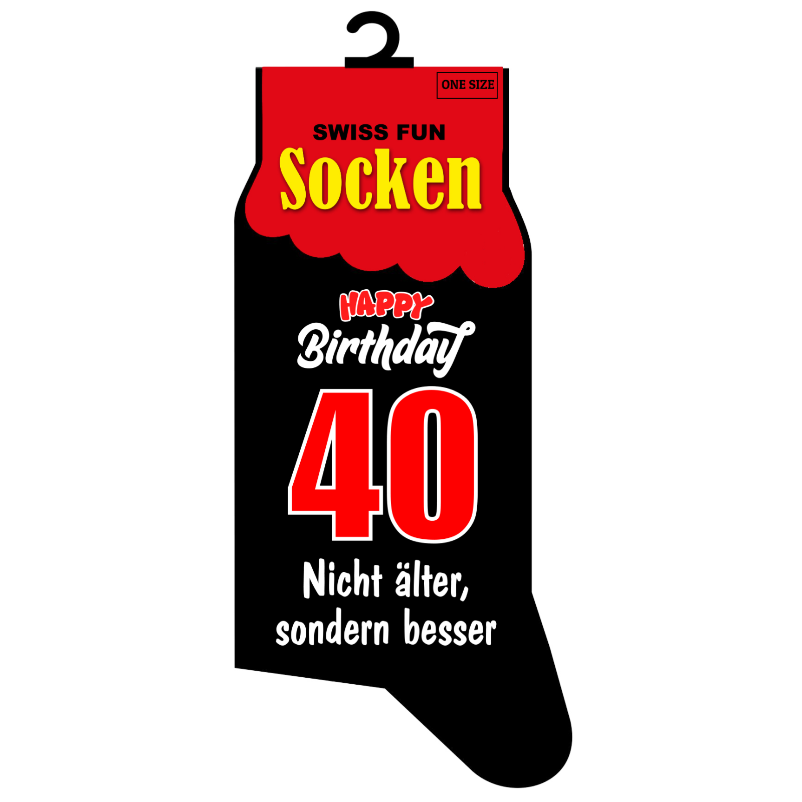 Spasssocken Happy Birthday 40