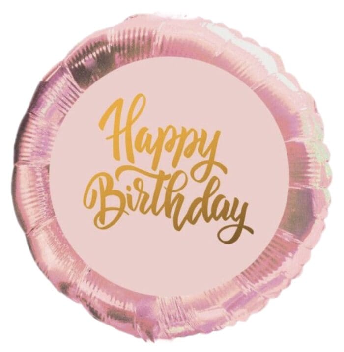Ballon Happy Birthday rosa/pink