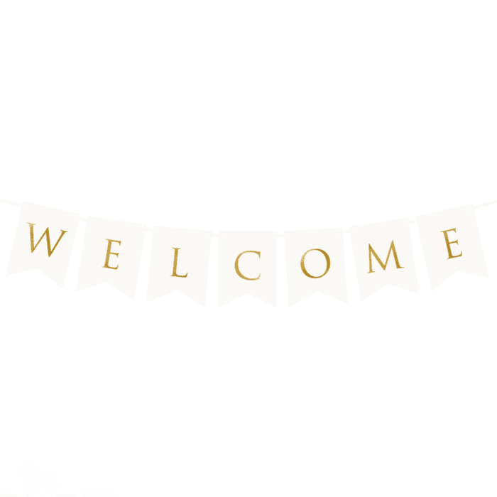 Welcome Banner weiss