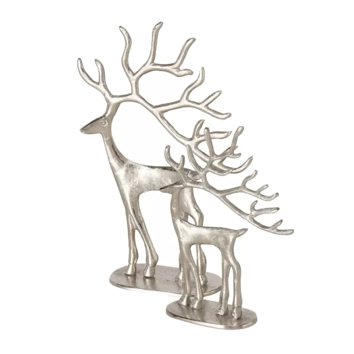 Hirschfigur Aufsteller silber