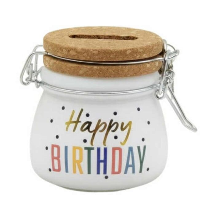 Sparglas klein - Happy Birthday