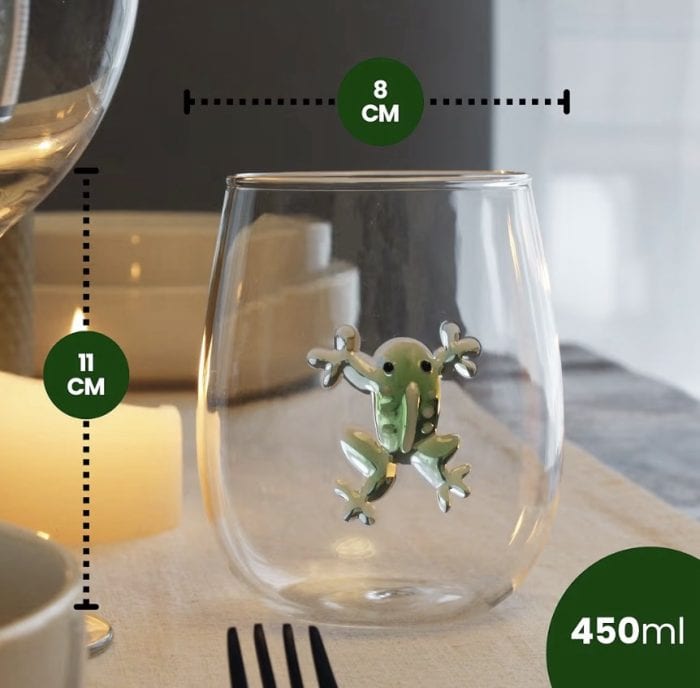 Trinkglas mit Froschfigur – Bild 3