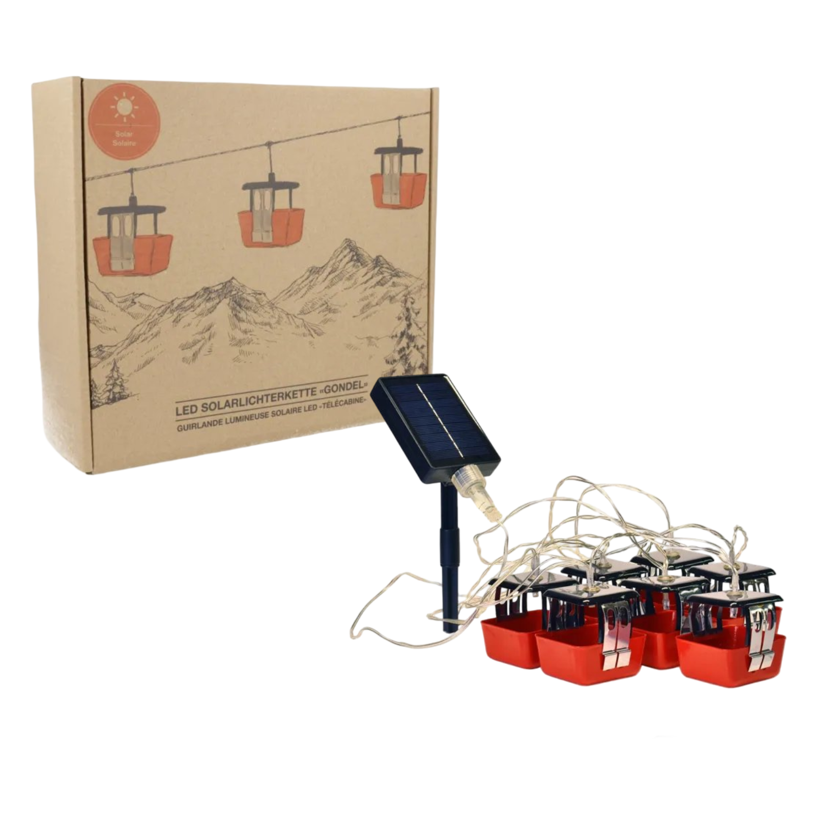 LED Solarlichterkette Gondel