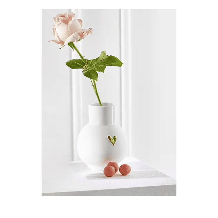 Kugelvase mit goldenem Herz – Bild 2